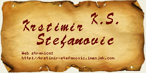 Krstimir Stefanović vizit kartica